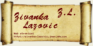 Živanka Lazović vizit kartica
